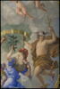 Plafond : Salon de la paix : au centre de la voûte: Allégorie du traite des Pyrénées ou La Paix fruit de la Guerre, image 6/11