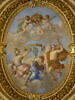 Plafond : Salon de la paix : au centre de la voûte: Allégorie du traite des Pyrénées ou La Paix fruit de la Guerre, image 1/11