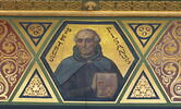 Plafond : Charlemagne, entouré de ses principaux officiers, reçoit Alcuin qui lui présente des manuscrits, ouvrage de ses moines, image 12/37