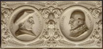 Décors de panneaux de boiserie en grisaille représentant quatorze médaillons d'hommes célèbres de la Renaissance, image 6/7