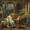 Mercure amoureux de Hersé, change en pierre Aglaure qui voulait l'empêcher d'entrer chez sa soeur, image 2/6