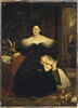 Portrait de Louise Belloc, épouse de l'artiste, et de sa fille Adélaïde ; en arrière-plan, l'autoportrait de l'artiste., image 3/3