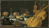 Vanité aux instruments de musique, avec les cinq sens, image 1/2