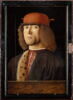 Portrait d'homme (Giulio Mellini ?). Au revers, Paysage avec un oranger sur lequel sont accrochés deux écussons dont l'un porte des armoiries qui ont été identifiées avec celles de Giulio Mellini, image 5/6