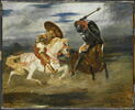Combat de chevaliers dans la campagne, image 1/2