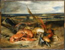Tableau de nature morte, dit Nature morte au homard et trophées de chasse et de pêche, image 2/3