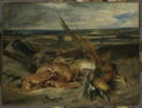 Tableau de nature morte, dit Nature morte au homard et trophées de chasse et de pêche, image 1/3