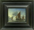 Marine. Barque accostant un gros voilier, image 3/4