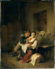 Vieillard lutinant une jeune femme dans un intérieur rustique, image 5/6