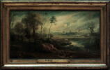 Paysage du soir à l'oiseleur, avec pleine lune, image 2/3
