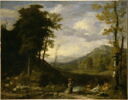 Paysage arcadien avec bergers et joueur de flûte, image 1/2