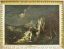 Paysage rocheux avec un chasseur et des guerriers, image 3/3