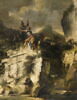 Paysage rocheux avec un chasseur et des guerriers, image 2/3
