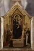 La Vierge et l'Enfant sur un trône entourés de quatre saints (à gauche, une sainte non identifiée et saint Paul, à droite, saint Pierre [ou saint Barthélémy ?] et saint Dominique) ; à la partie inférieure, deux donateurs agenouillés, image 2/3