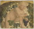 Enfant à genoux sur une treille, image 1/3