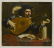 Homme accordant son luth, image 1/2