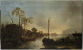 Maisons et vaches au bord de l’eau, image 1/7