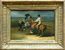 Course de Chevaux montés allant à gauche, au moment du départ., image 3/4