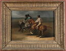 Course de Chevaux montés allant à gauche, au moment du départ., image 2/4