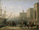 Vue d'un port avec le Capitole, image 1/4