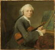 Le Jeune homme au violon.Charles Théodose Godefroy (1718-1796), fils aîné du joaillier Charles Godefroy., image 3/4