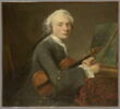 Le Jeune homme au violon.Charles Théodose Godefroy (1718-1796), fils aîné du joaillier Charles Godefroy., image 1/4