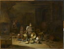 Intérieur rustique avec couple galant, image 1/8