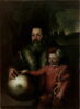 Portrait d'un homme et d'un enfant avec un globe (un jeune prince et son précepteur ? ), image 3/3
