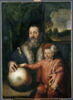 Portrait d'un homme et d'un enfant avec un globe (un jeune prince et son précepteur ? ), image 1/3