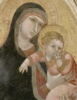 La Vierge et l'Enfant ; dans le médaillon trilobé à l'intérieur du gâble, Le Calvaire, image 6/9