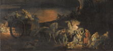 L'éruption du Vésuve ; vue en hauteur, image 3/5