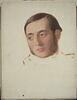 Tête d'homme de face, avec favoris, penchée vers la gauche. Monsieur Desaux, ministre plénipotentiaire, image 2/4