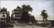 Une diligence traversant un village de Basse-Normandie, et annonçant aux gens du lieu la nouvelle de la Révolution de juillet, image 1/4