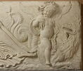 Nymphe et petit génie monté sur un dragon marin, image 3/7