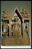 Sage-femme dans l'étable de la Nativité surmontée des figures des bergers et des mages, image 1/5