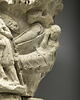 Colonne torse et chapiteau historiés : personnages et êtres fantastiques, Annonce aux bergers, Nativité, Sommeil des Mages, image 7/25