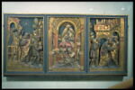 Scènes de la vie de sainte Anne : Joachim chasse du Temple ; La Naissance de la Vierge ; La rencontre d'Anne et de Joachim à la Porte dorée, image 5/8