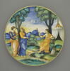 Assiette : trois figures du Parnasse, image 1/4