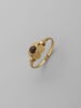 Bague en or émaillé avec pierre rose foncé (rubis ou spinelle ?), image 1/3
