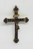 Croix à bras semés de fleurs de lys d'or sur fond d'émail violet, image 1/7