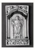 Élément inférieur d'un plat de reliure précieuse, conçu pour compléter un relief byzantin (OA 2590 le Christ trônant) : symboles des évangélistes Marc (lion) et Luc (taureau), et Agneau de Dieu au centre, image 2/5