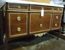 Commode à cinq tiroirs, dessus de marbre blanc, image 2/7