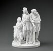 Groupe en biscuit de porcelaine : Les Adieux de Pâris et d'Hélène, image 1/5