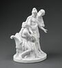 Groupe en biscuit de porcelaine : Les Adieux de Pâris et d'Hélène, image 2/5