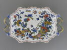 Plateau octogonal en faience, image 1/3