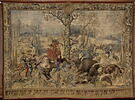 Le mois de décembre ou signe du capricorne ou La chasse au sanglier, de la tenture dite des Chasses de Maximilien, image 1/9
