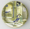 Assiette : Abimélech épiant Isaac et Rébecca, image 6/7