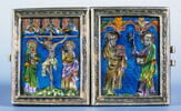 Diptyque émaillé : Annonciation, Noli me tangere ; Crucifixion, saint Jean-Baptiste et saint Pierre, image 2/2