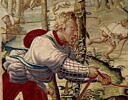 Le mois d'Août, le signe de la Vierge ou le Limier, entrefenêtre de la tenture des Chasses de Maximilien, image 7/8