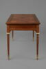 Bureau plat rectangulaire en acajou veiné, image 8/9